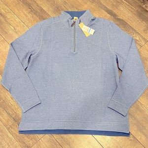 Tommy Bahama Men Flip City Half Zip Color Bengal Blue Size XL Reversible New